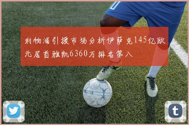 利物浦引援市场分析伊萨克145亿欧元居首雅凯6360万排名第八